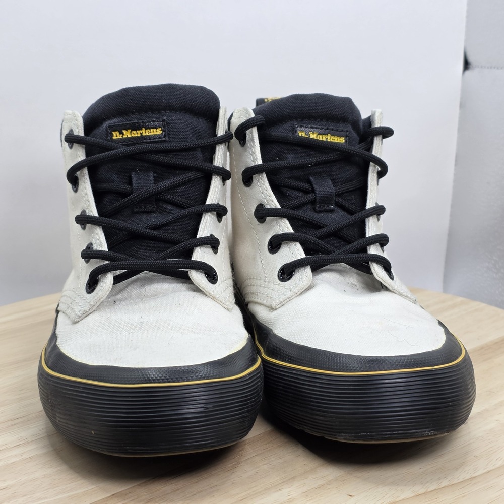 Women Size 6 -‎ Dr Martens Allana Canvas Chukka Boots Cream Black Yellow - Picture 2 of 9